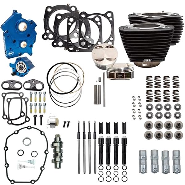 S＆S 124パワーパック チェーンカム M8エンジン 油冷 黒