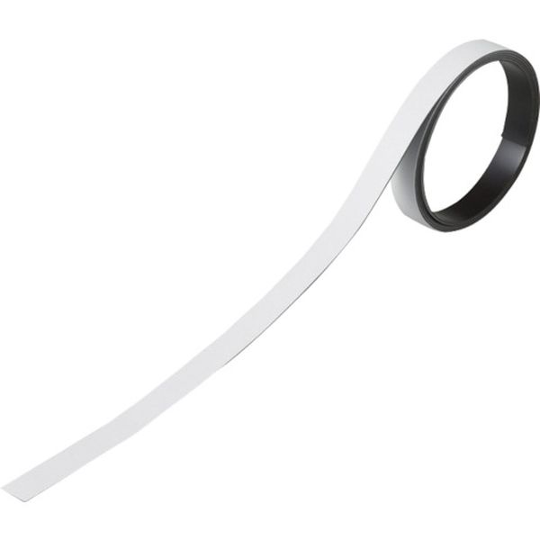 167-1740 テープ状カラーマグネット 白 マグネ10W 10mm幅×1m×0.8mm 3本組