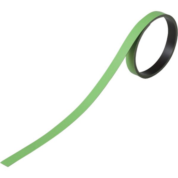 167-0233 テープ状カラーマグネット 緑 マグネ10G 10mm幅×1m×0.8mm 3本組