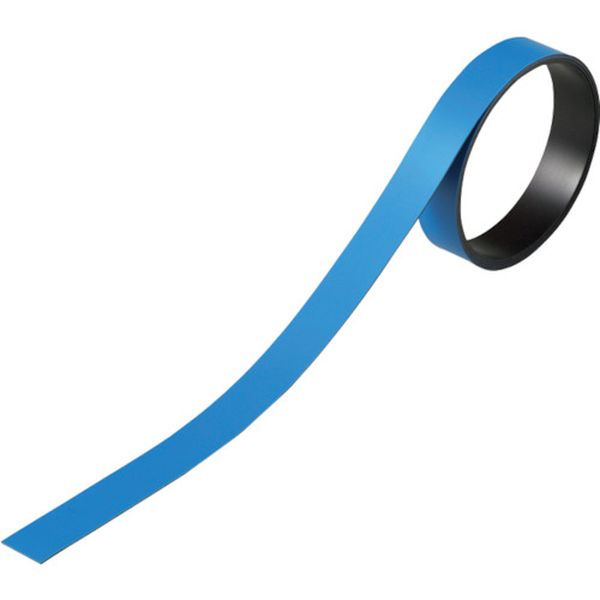 107-2509 テープ状カラーマグネット 青 マグネ15B 15mm幅×1m×0.8mm 2本組