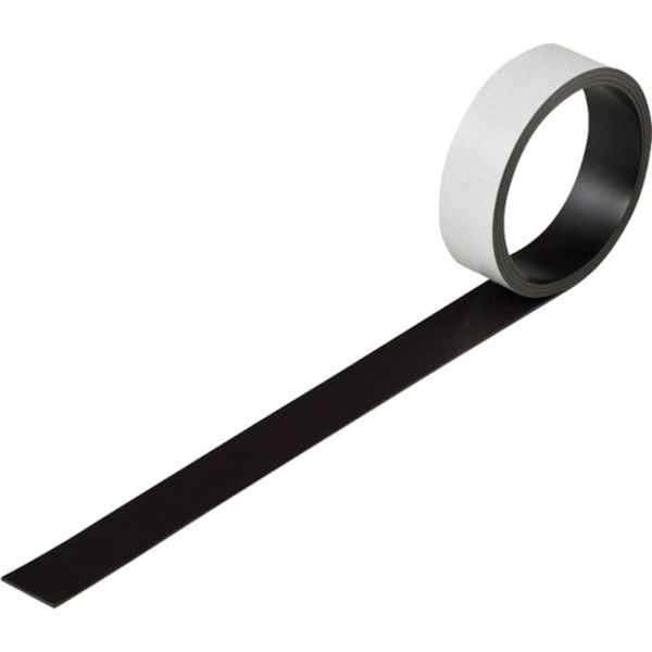 167-1812 粘着マグネット(強磁力タイプ) マグネ20T 20mm幅×1m×1.2mm 裏テープ付