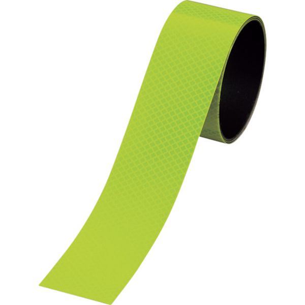 マグネットシート 高輝度プリズム反射タイプ 蛍光イエロー マグネ50PH-KY 50mm幅×1M