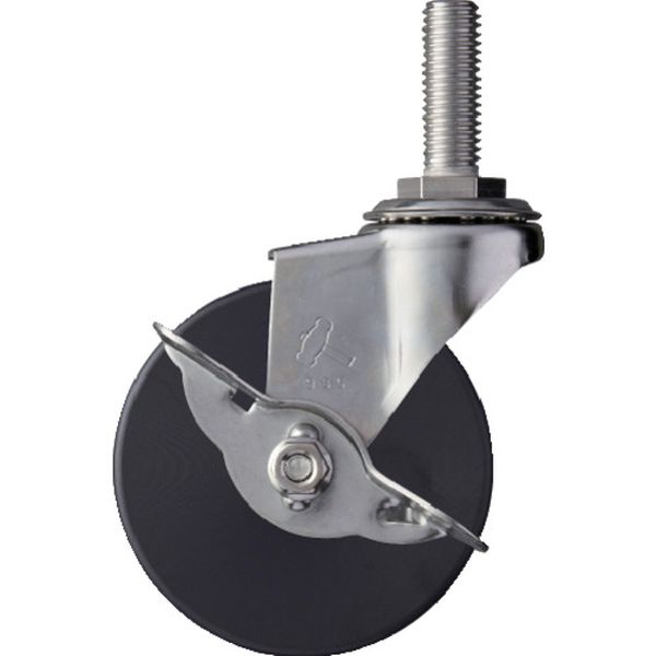 315EAMC75 814-1919 EAシリーズ オールステンレス 旋回式MCナイロン車輪75mm ストッパー付