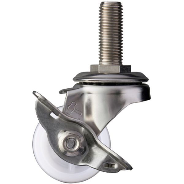 315SAN50 814-1978 SAシリーズオールステンレス 旋回式ナイロン車輪 50mm ストッパー付