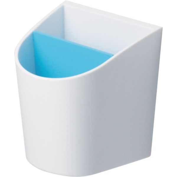 113-8443 マグネットポケット(ボード用トレー) 白/青 MP-177W 92×105×83mm