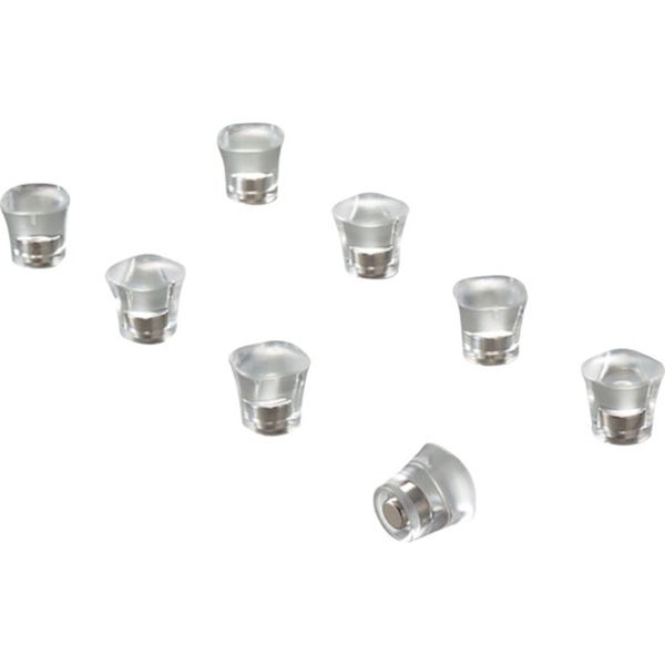 828-0431 強磁力マグネット(ピン型タイプ) 透明のみ/8個組 MG-785-T 12Φ×13mm