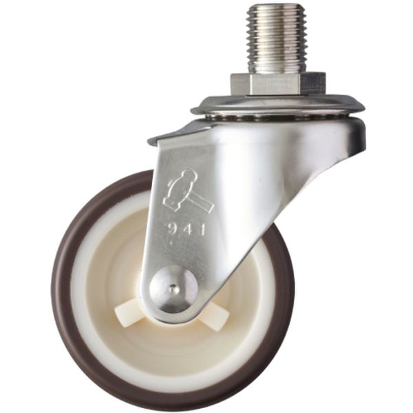 ステンレス製ねじ込み式キャスター ステンレス製ねじ込み式キャスター 自在 車輪径50mm ウレタン車輪
