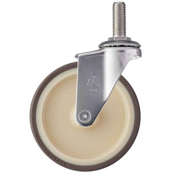 ステンレス製ねじ込み式キャスター “320EAシリーズ”(ウレタン車・ステンレス金具) 自在 車輪径125mm