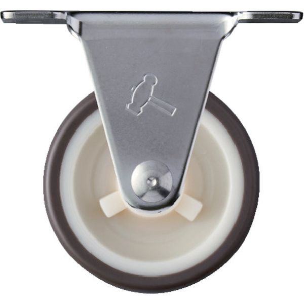 320ERUR50 814-2069 Eシリーズオールステンレス 固定式ウレタン車輪(ナイロンホイール)50mm
