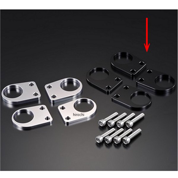 ハンドルUPスペーサーセット Ninja250R 黒