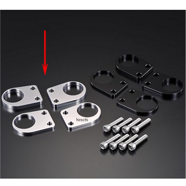 ハンドルUPスペーサーセット Ninja250R シルバー