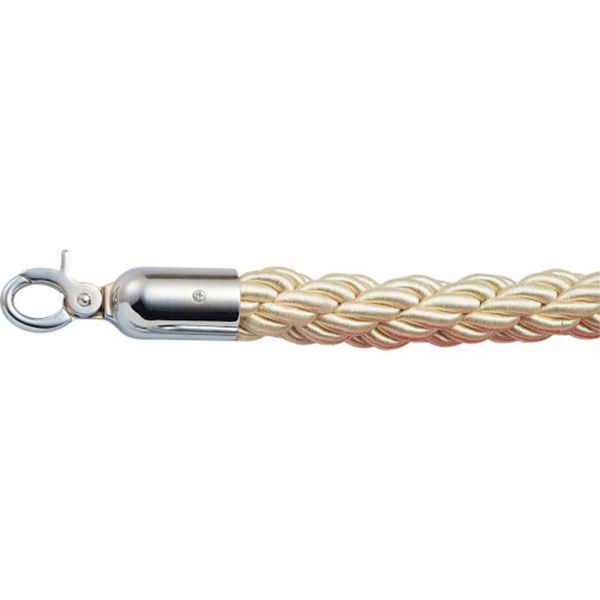 138-8384 パーテーションスタンド用ロープ(カラビナフック) 白 BA40-W 30Φ×1500