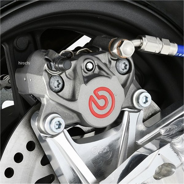 リアキャリパーサポート ブレンボ2P用 タイプ2 グロム シルバー