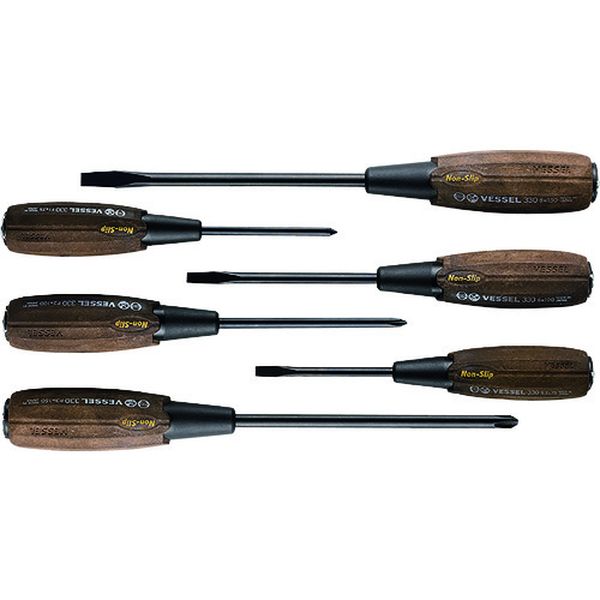 ウッディ貫通ドライバー 6本組(箱入り)