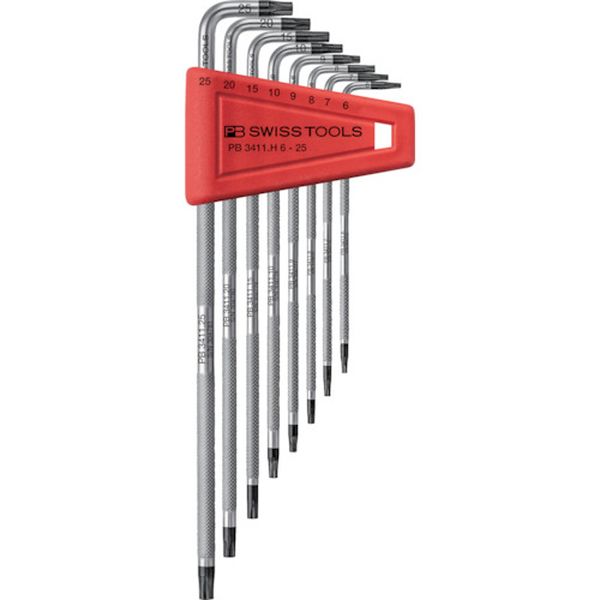 3411H625 550-9138 ローレット入L型ヘックスローブレンチ 8本セット(パックナシ)