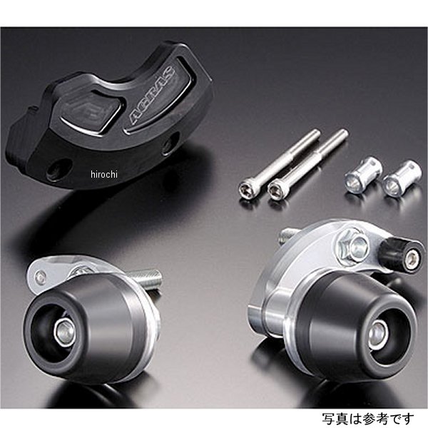 アグラス AGRAS レーシングスライダー 3点セットL ロゴ有り 06年-07年 YZF-R6 黒