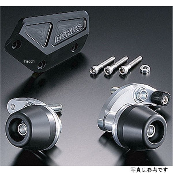 アグラス AGRAS レーシングスライダー 3点セットR ロゴ有り 06年-07年 YZF-R6 黒