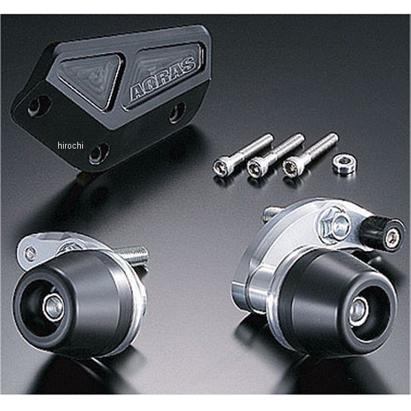 アグラス AGRAS レーシングスライダー 3点セットR ロゴ無し 06年-07年 YZF-R6 黒