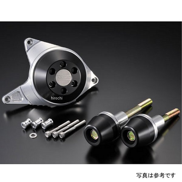 アグラス AGRAS レーシングスライダー フレーム&クランクA ロゴ有り 09年 YZF-R1 黒