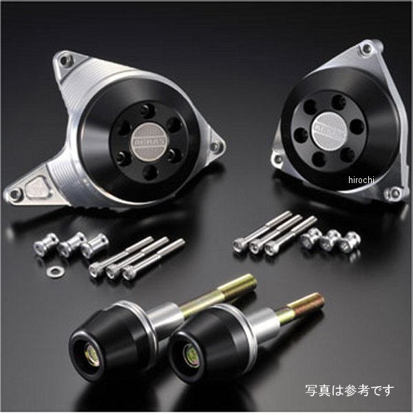 アグラス AGRAS レーシングスライダー 4点セットA ロゴ有り 09年 YZF-R1 黒