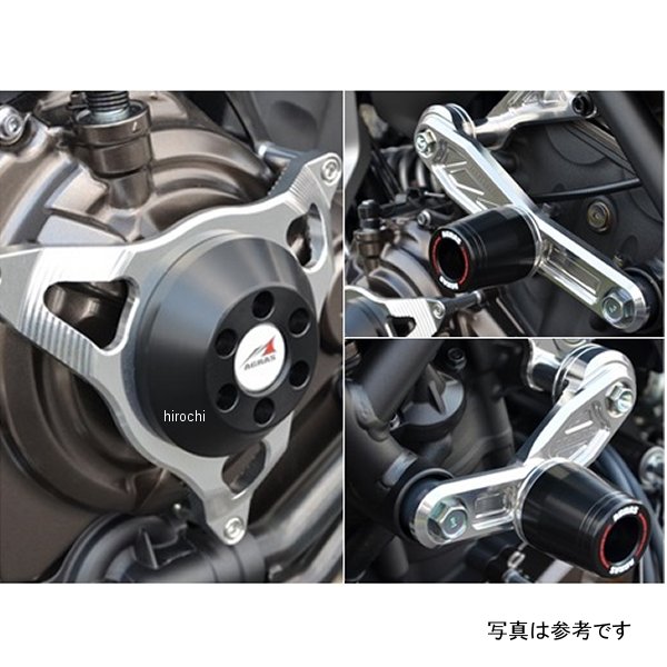 アグラス AGRAS レーシングスライダー サブフレームφ50&クラッチ ロゴ無し MT-07 黒