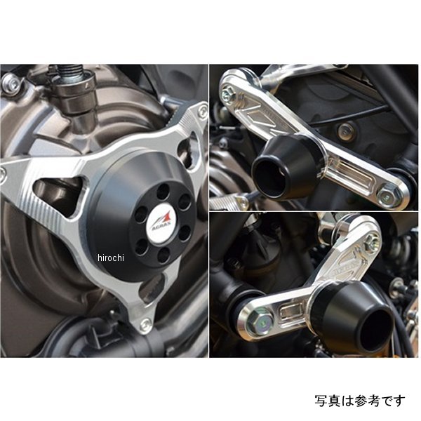 アグラス AGRAS レーシングスライダー サブフレームφ60&クラッチ ロゴ有り MT-07 黒