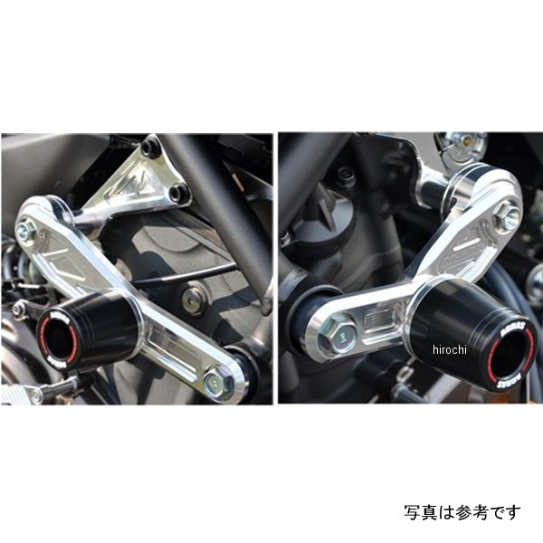 アグラス AGRAS レーシングスライダー サブフレームφ50&エンジンハンガー ロゴ有り MT-07 黒