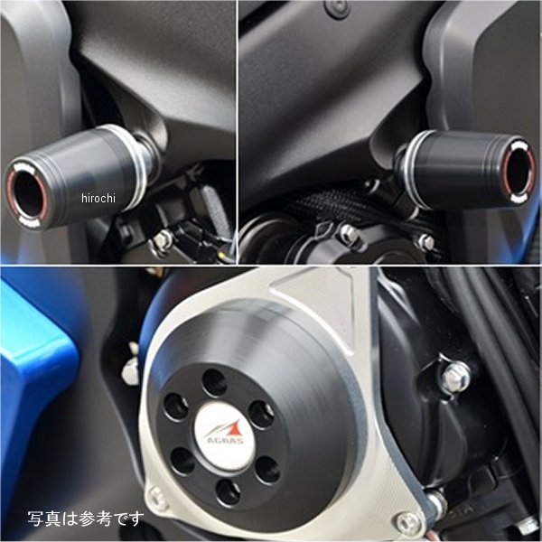 レーシングスライダー フレームφ50&ジェネレーターC ロゴ有り GSX-S1000/F 黒