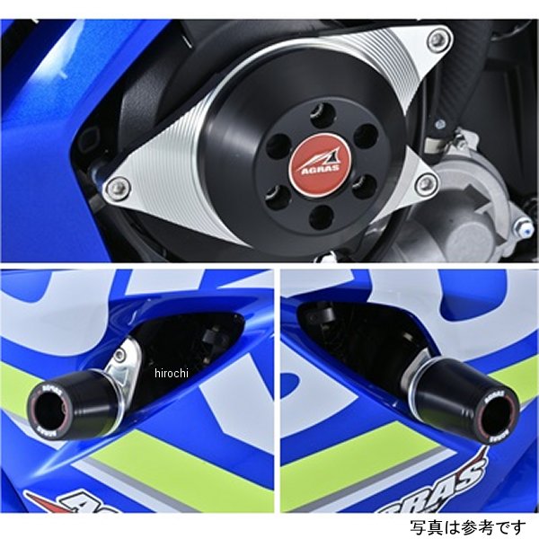 レーシングスライダー フレーム&ジェネレーター ロゴ無し 17年以降 GSX-R1000/R 黒