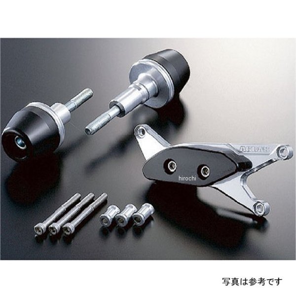 レーシングスライダー フレーム&ジェネレーターA ロゴ有り 05年-06年 GSX-R1000 黒