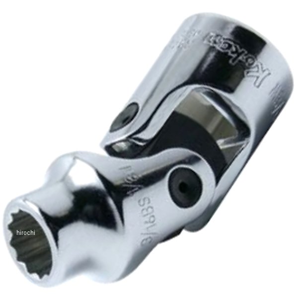 Ko-ken 3/8"(9.5mm)SQ. 12角ユニバーサルBSWソケット(英国規格ソケット) W1/8"
