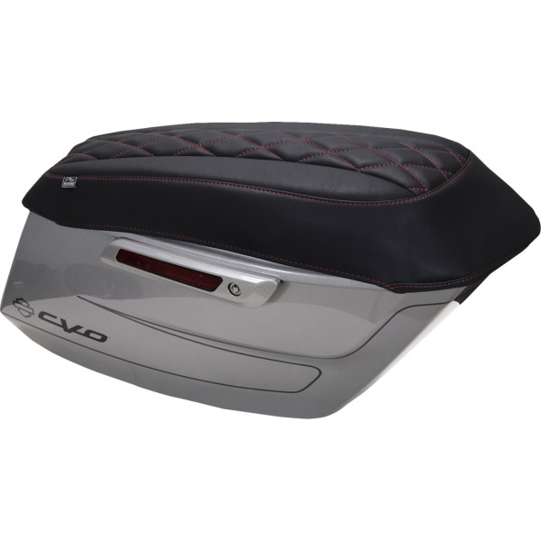 COVER SADDLEBAG LID DLX DIAM DARK CHERRY THREAD
