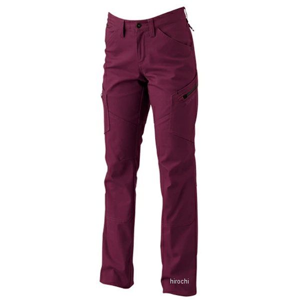 ハイブリッドコットンレディースカーゴパンツ ワイン