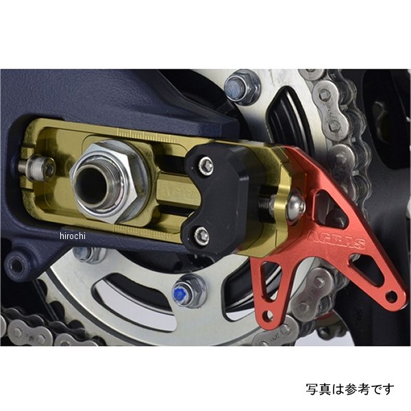 チェーンアジャスタースライダー 12年以降 GSX-R1000 チタン/赤/黒