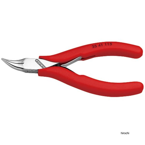 KNIPEX 半丸口 エレクトロニクスプライヤー 115mm プラスティックコーティングハンドル