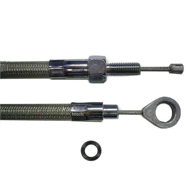 クラッチケーブル 75.25インチ 87年-06年 ビッグツイン ステンメッシュ