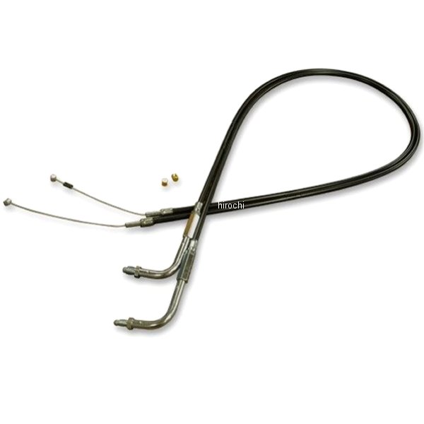 スロットル、アイドルケーブルセット 41.5インチ 90年-95年 ビッグツイン ブラック90°