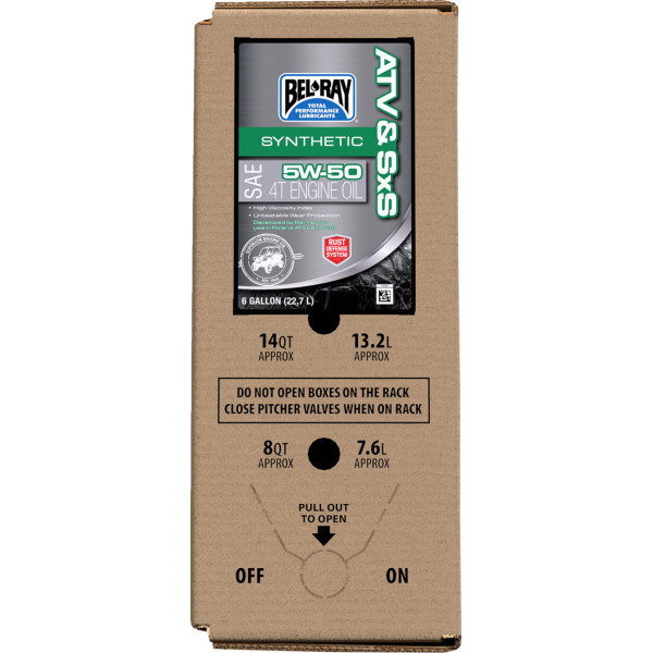 ATV/SxS 合成エンジンオイル 5W50 6USガロン 箱入り
