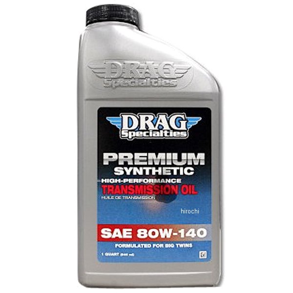 DRAG トランスミッションオイル 100%化学合成 80W140 ビッグツイン用 1本入り