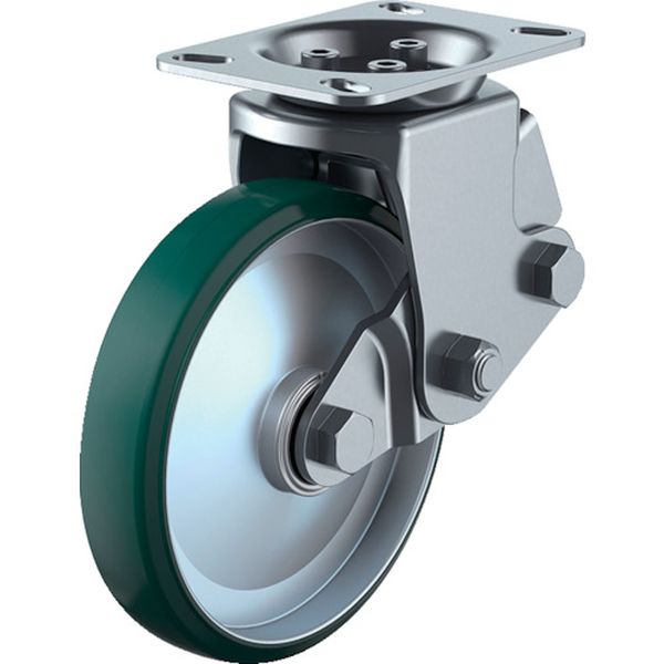 SKY2R200UWFINJA2  プレート式キャスター 固定車 200径 射出ウレタン車輪