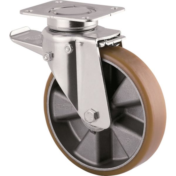 重荷重用高性能旋回キャスター(ウレタン車輪・メンテナンスフリー)