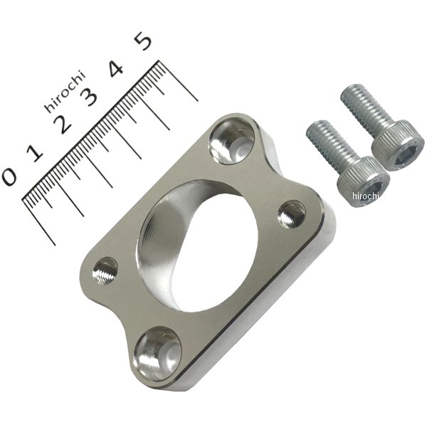 マニホールドスペーサー キタコDOHCヘッド用 シルバー