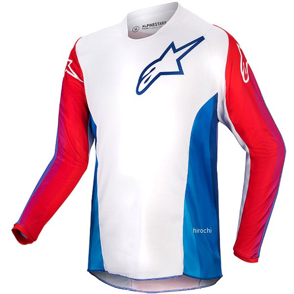 ジャージ ユースレーサールーセント 青/マーズレッド/白 Lサイズ