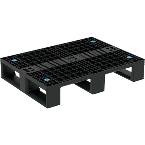 リサイクルプラスチックパレット 804959 D4ー608 ブラック