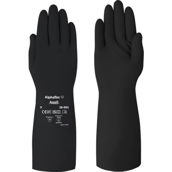 380019  耐薬品手袋 アルファテック 38-001 Lサイズ