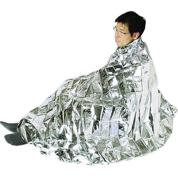 107-8017 防災用品 エマージェンシーブランケット 2200×1400mm アルミ蒸着PET