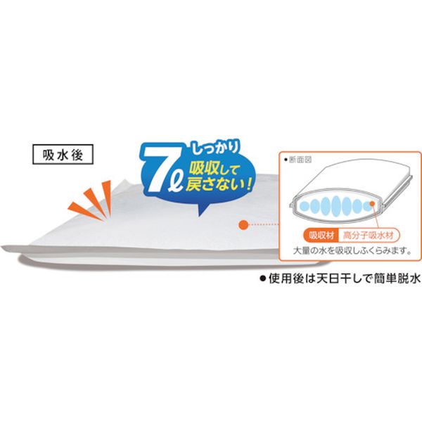 274-5481  水たまり吸水シート 10枚組 395×625×17mm