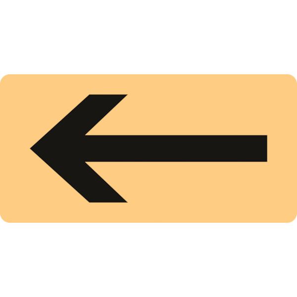 配管識別ステッカー ←矢印 HY-724M 40×80mm 10枚組 アルミ