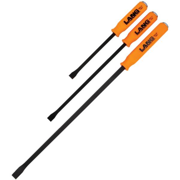 打撃ハンドル付き湾曲バール セット 12/17/25インチ オレンジ/黒