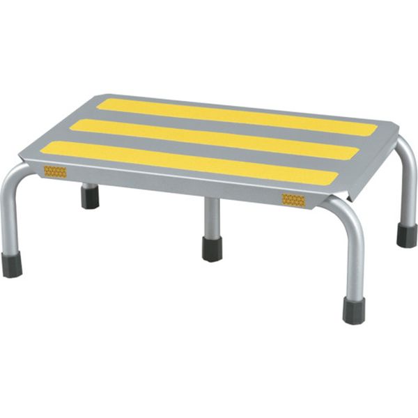 113-8619 踏み台 シルバー ステップ-3 H180×W520×D320mm 5本脚タイプ アルミ